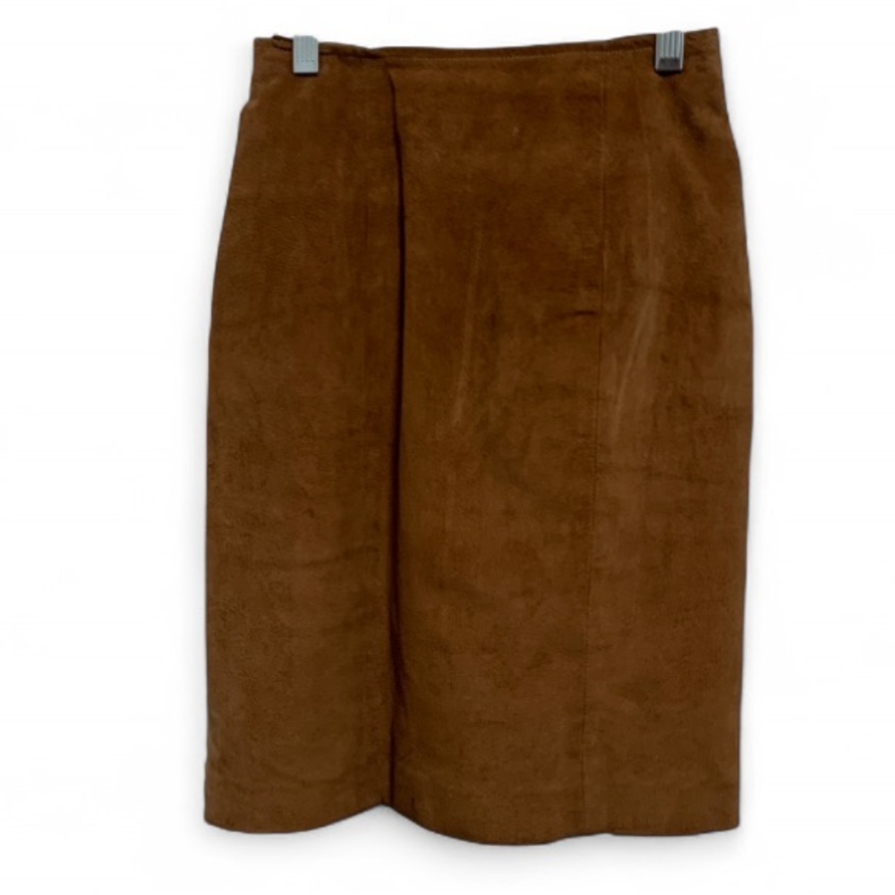 Leather by Wilsons Tan Genuine Leather Pencil Skirt Size 2 - Picture 1 of 8